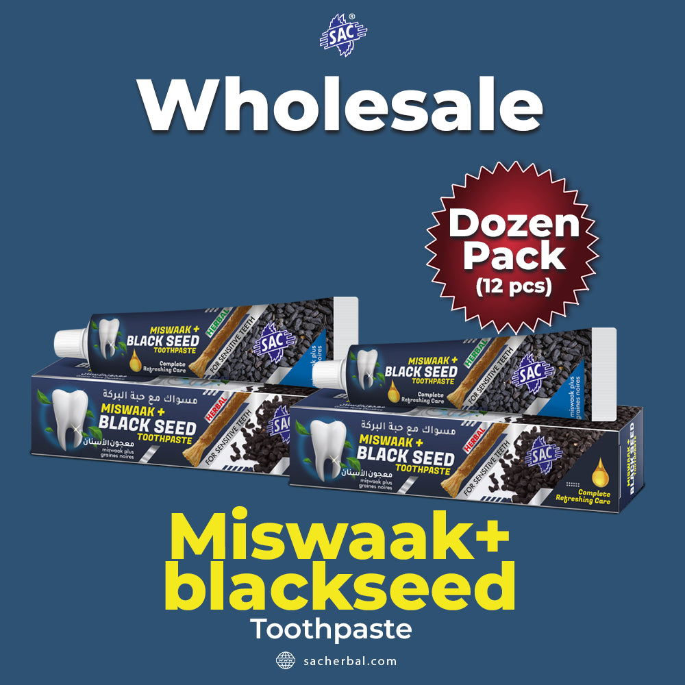 Meswak With Blackseed Tooth Paste 125gm (Dozen Pack 12 pcs)