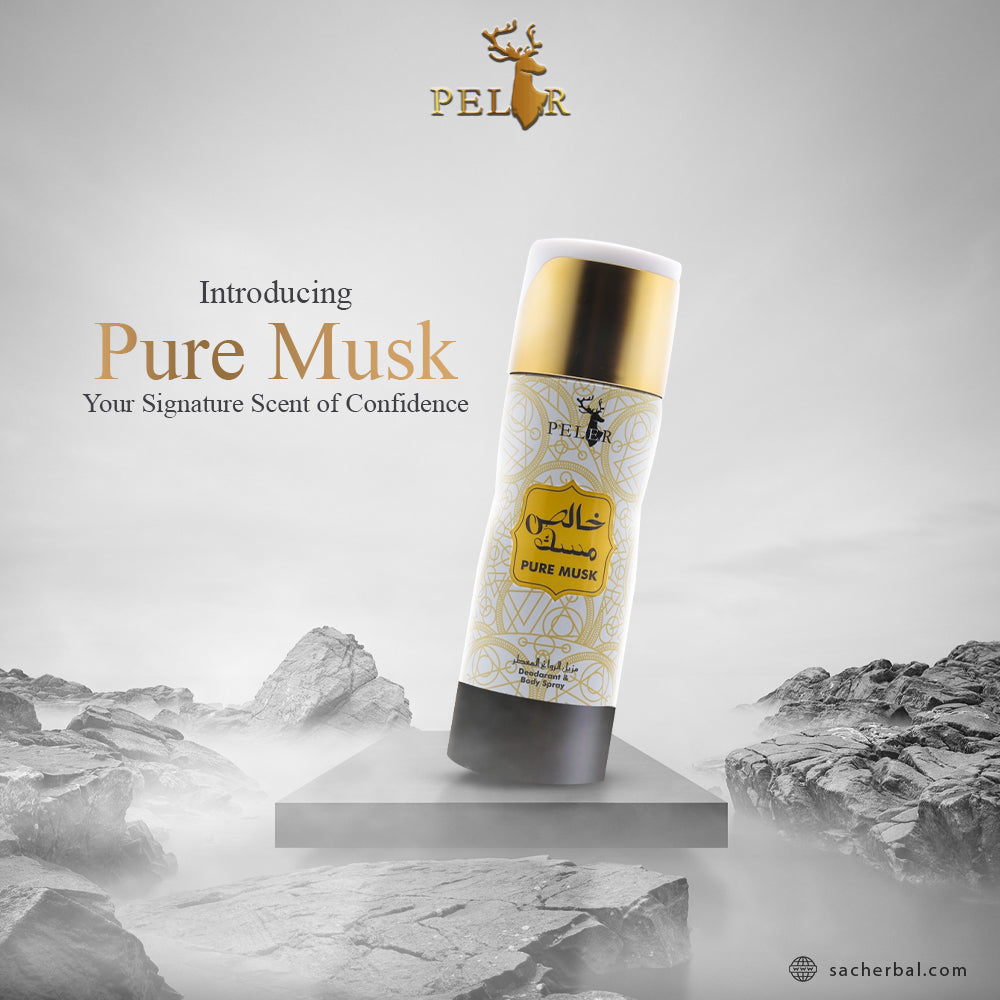 Peler Pure Musk Spray for body and Air freshening - Air freshener 200ml