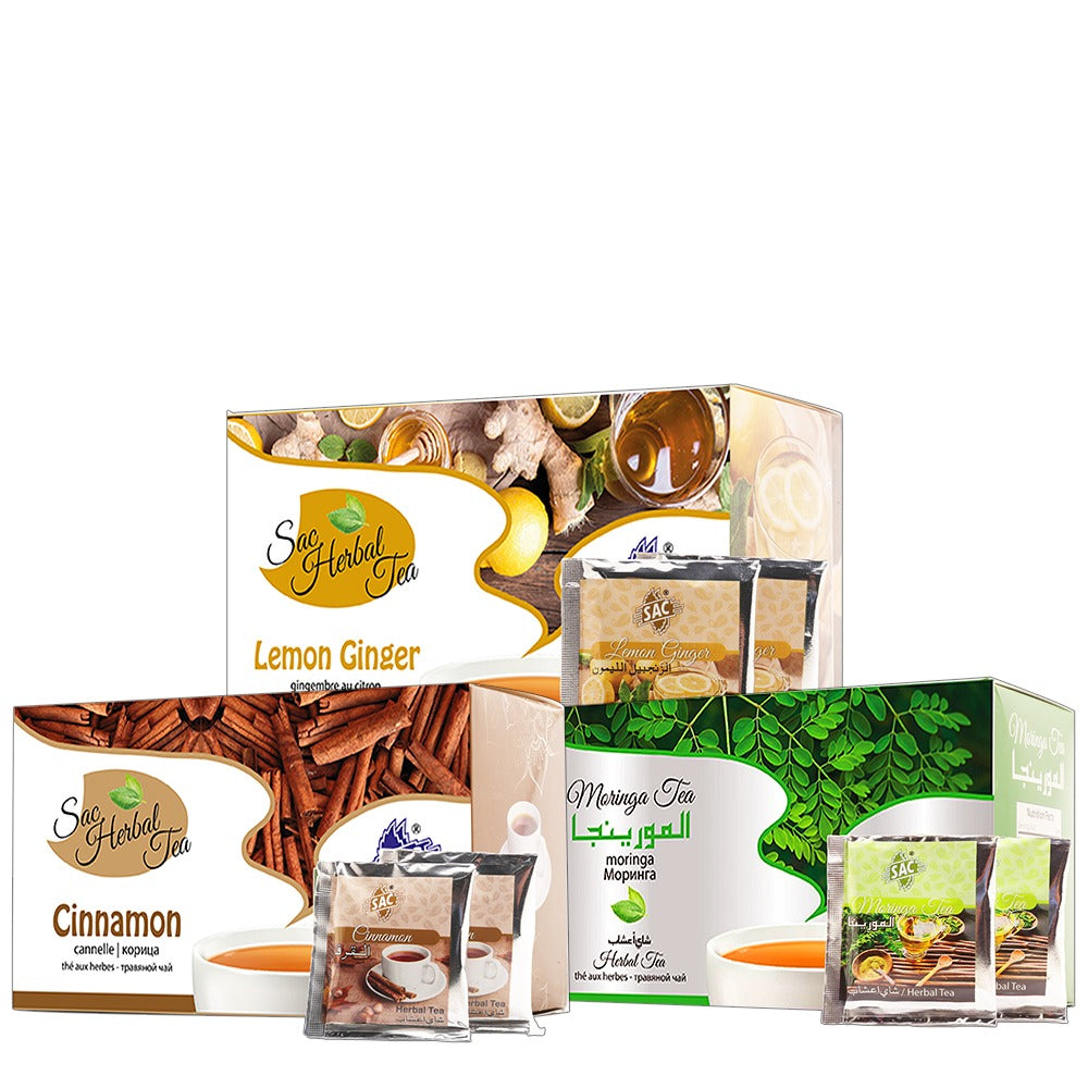 Immuni-tea package (Moringa, Cinnamon, Lemon with Ginger )