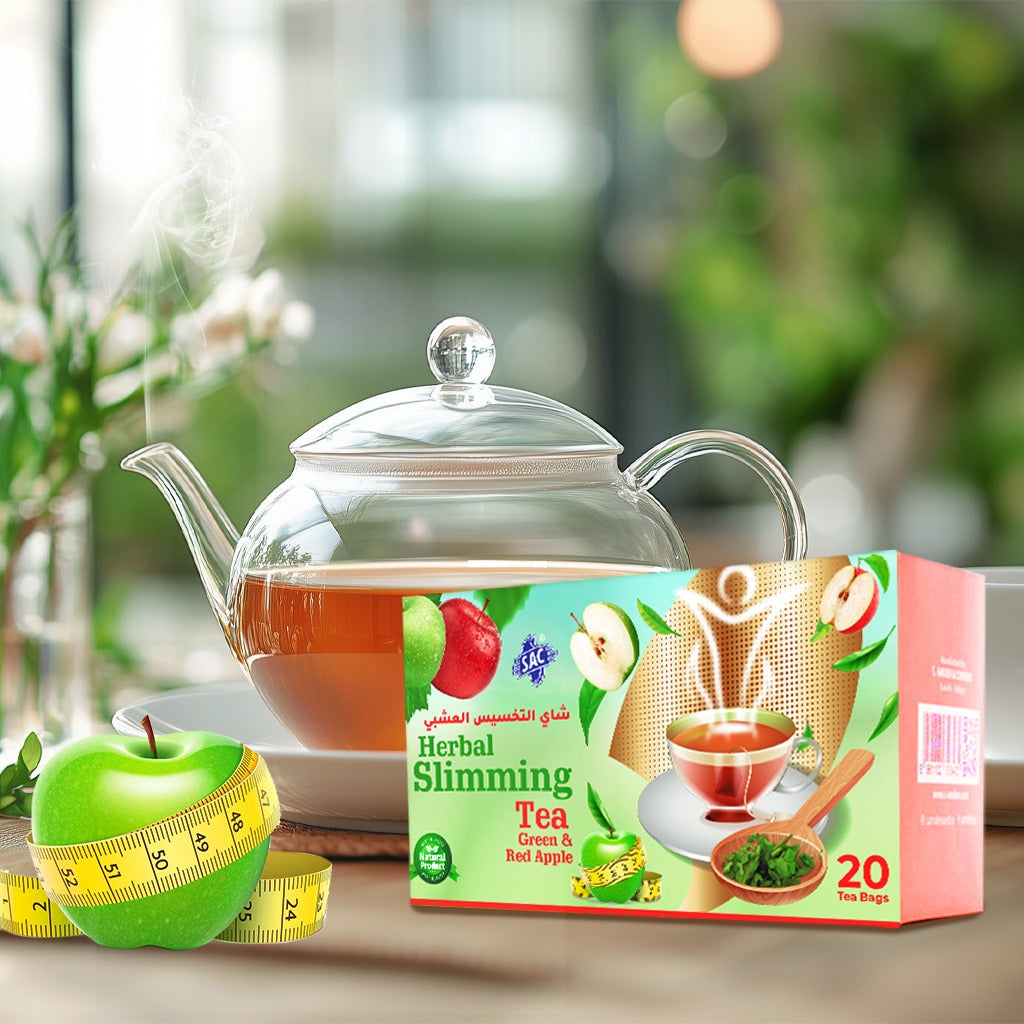 Herbal Slimming Green Tea Green & Red Apple (20 Sachets Per Pack)