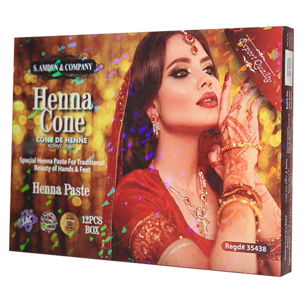 Natural Red Henna Cone Pack Of 12