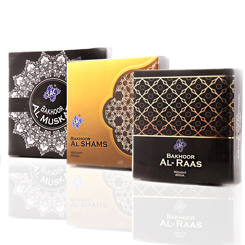 Bakhoor Pack Of 3 - 60gm Each - Incense Bar - High End Bakhoor-Choc Bars