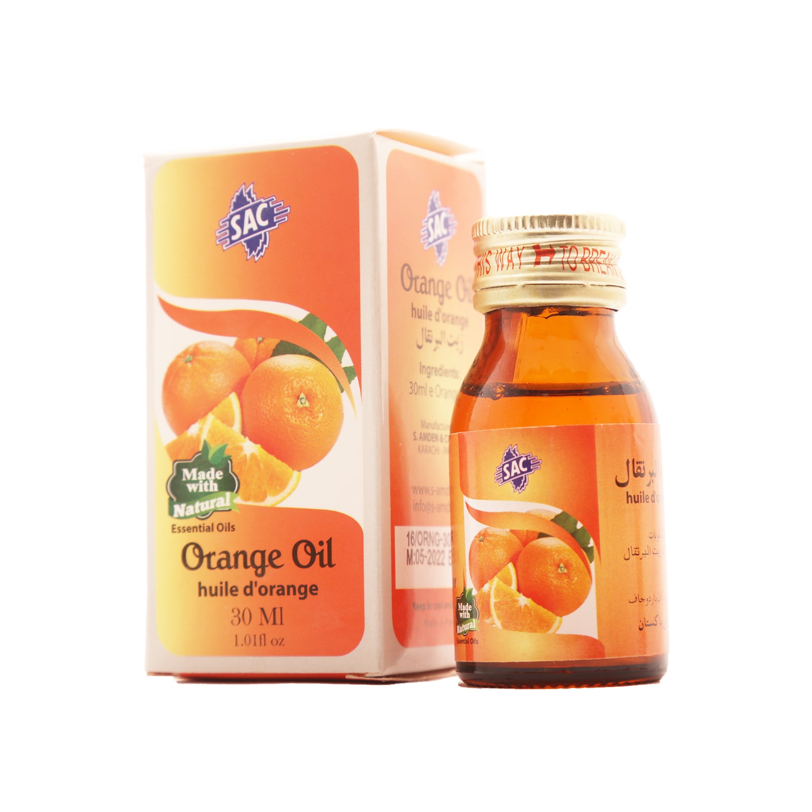 SAC Orange Oil - 100% Natural