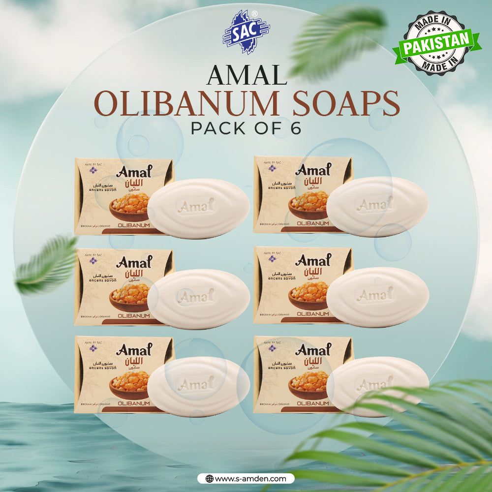 AMAL SOAP 80gm Olibanum Bar For Daily Use ( Pack of 6)