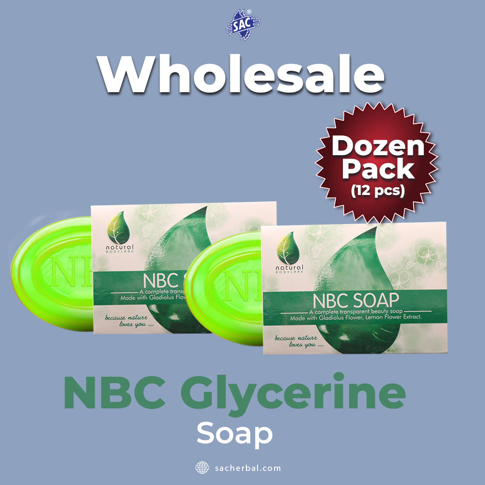 NBC glycerin Soap Green - 125gm (Dozen Pack 12 pcs)