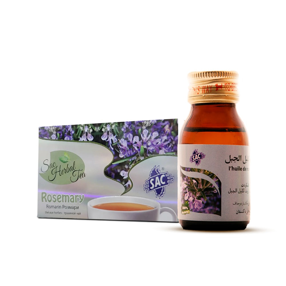 Rosemarry Pack (Rosemary Herbal Tea & Rosemary Oil 30 ML)