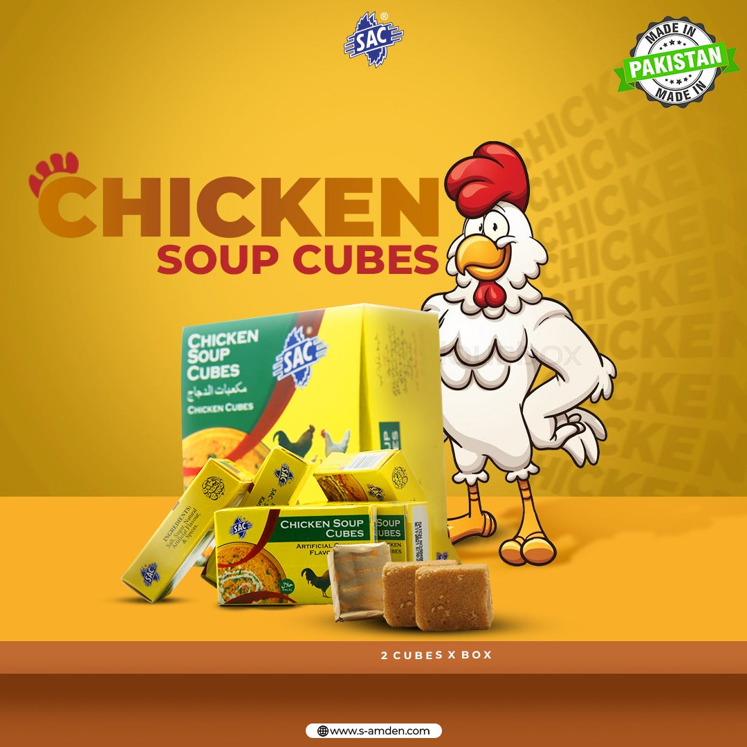 Chicken Cubes - Chicken Stock (24 Pack, 48 Cubes Per Box)