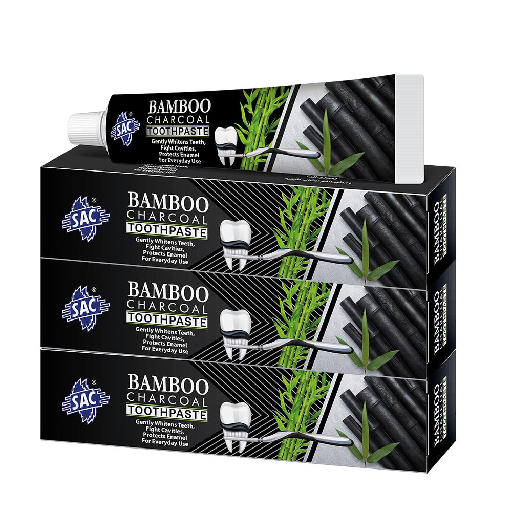 SAC Bamboo Charcoal Toothpaste (Pack of 3) - 125gm