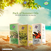 Pack of Summer Oils  Argan + Jojoba + Tea Tree (Pack of 3)