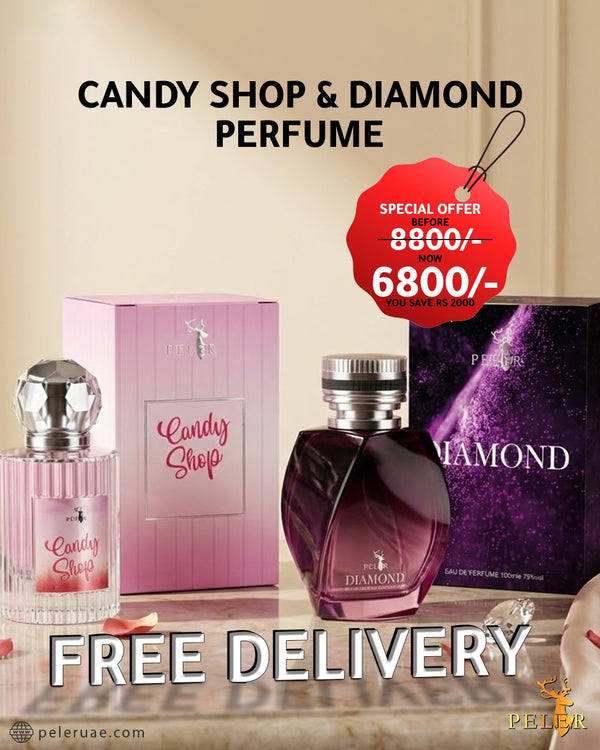 Candy Shop & Diamond Perfume Combo by Peler – Sweet & Luxurious Fragrance Duo