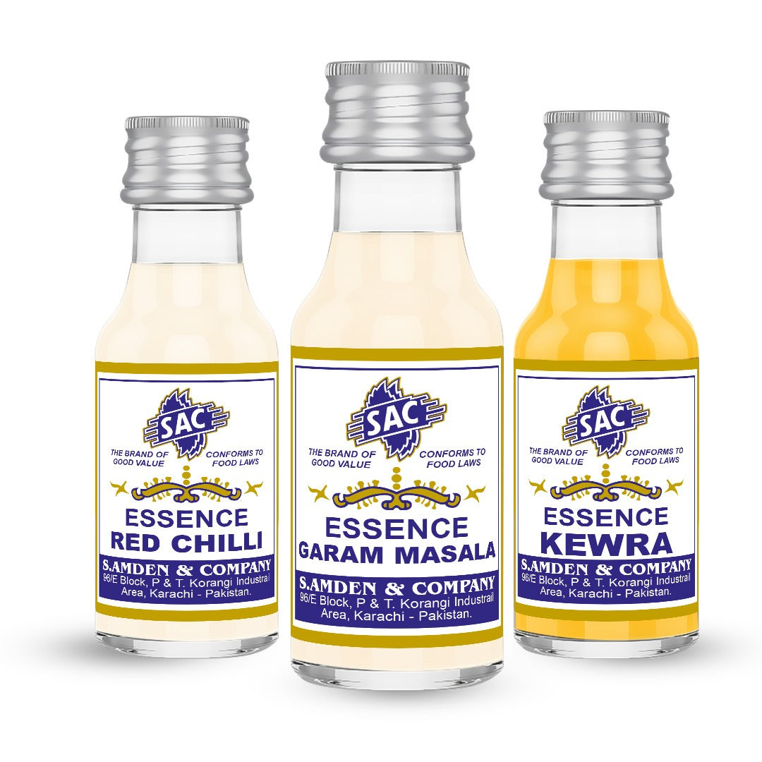Red Chilli, Garam Masala & Kewra Essence Flavor - 25ml (Pack of 3)