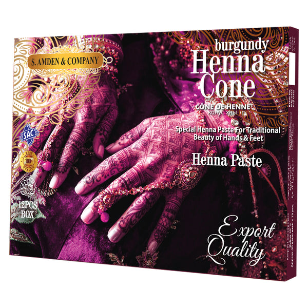 Burgundy Henna Pack of 12