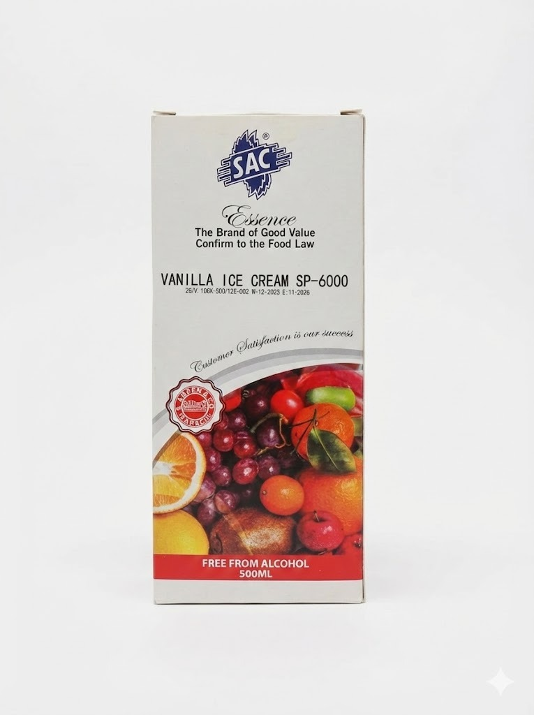 SAC Vanilla Ice Cream Essence SP-6000 – Premium Food Grade Flavor 500ml