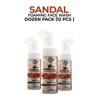 Sandal Foaming Face Wash 150ml with Silicon Brush (Dozen Pack 12 pcs)