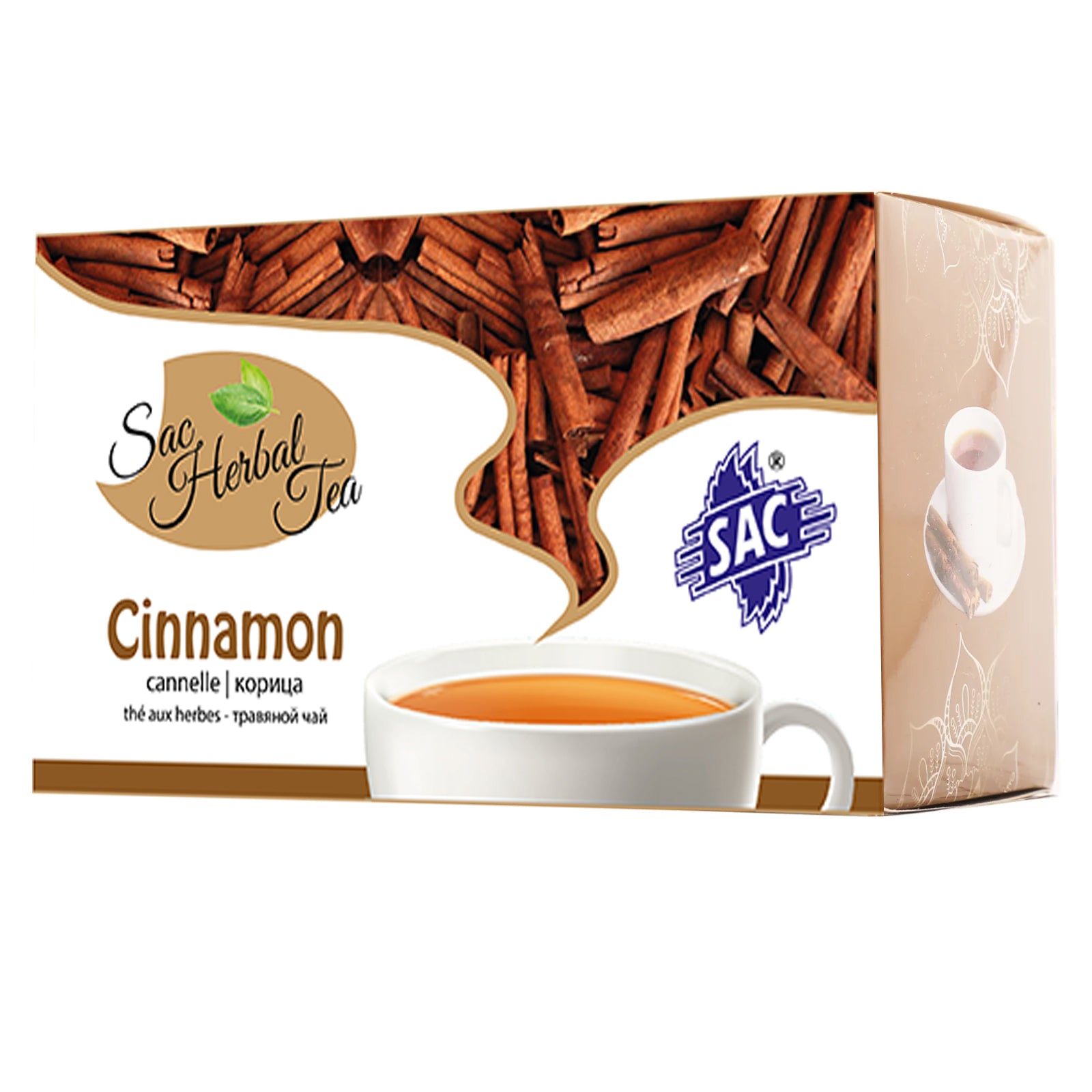 Cinnamon Herbal Green Tea  (20 Teabag Sachets Per Pack)