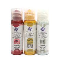 Metallic Food Gell Colour 35ml (Pack of 3)