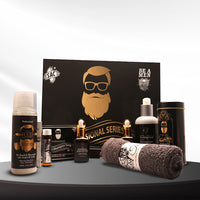 Professional Beard Kit for Grooming, Growth & Maintenance Kit - Professional Beard Oil+Moustache Oil+Beard Serum+Beard Bar+Body Lotion+Face Towel